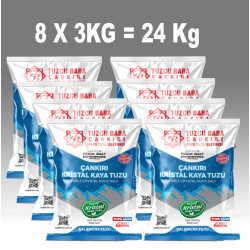 24kg GRANÜL Çankırı Kristal Kaya Tuzu 84 Mineralli sole